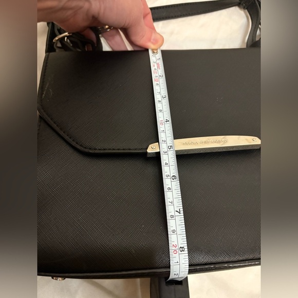 NWOT Dana Buchman Convertible Black Leather Satchel w/ Removable Shoulder Strap - Picture 10 of 15